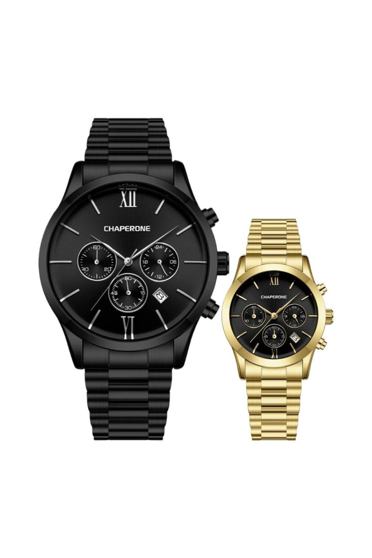 Metal Kordonlu Çift Saati