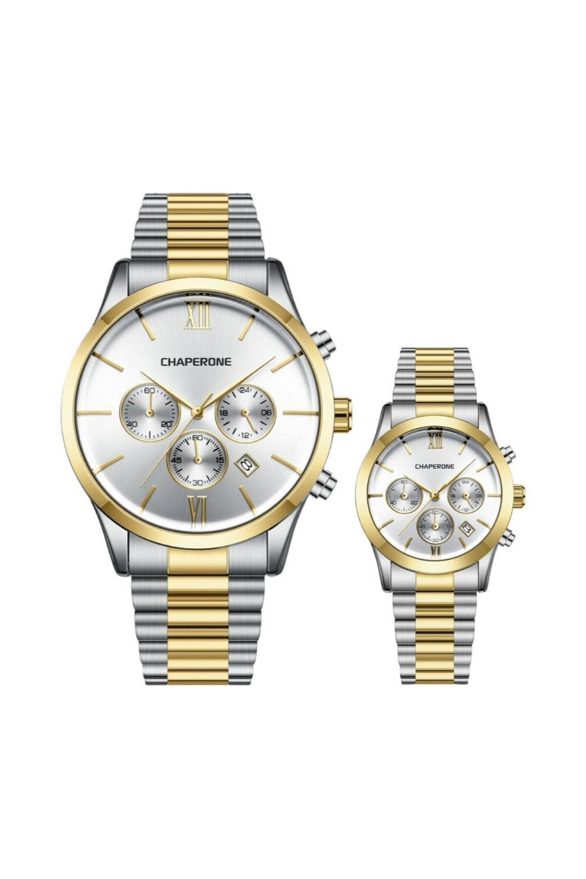 Metal Kordonlu Çift Saati