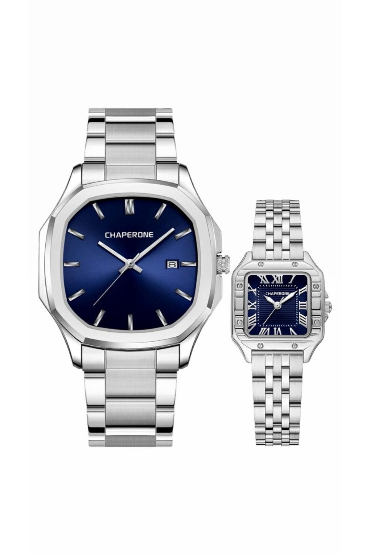 Metal Kordonlu Çift Saati