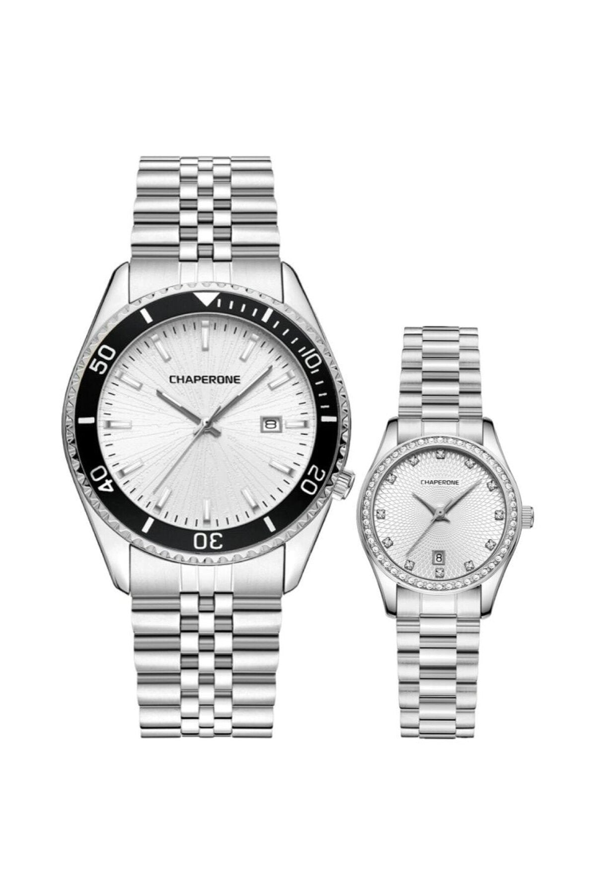 Metal Kordonlu Çift Saati