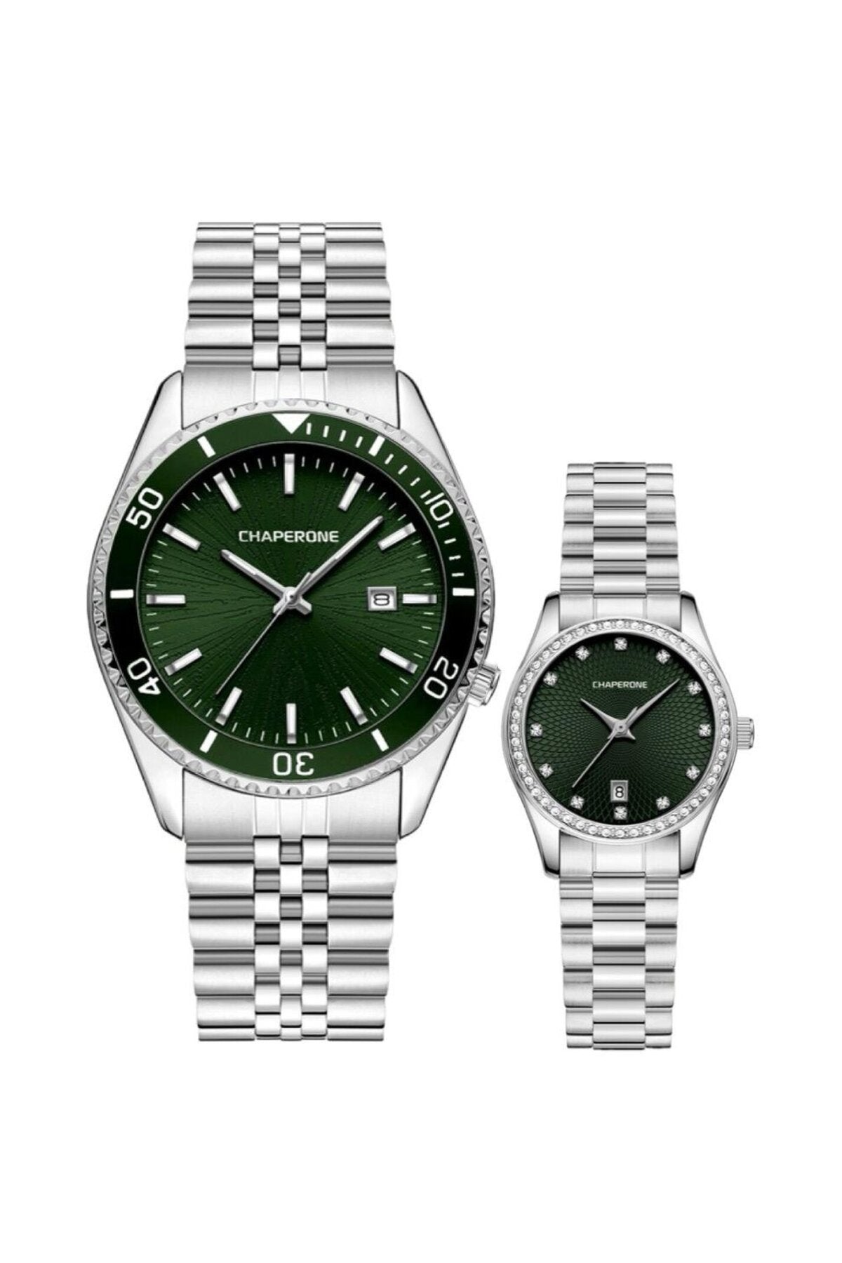 Metal Kordonlu Çift Saati