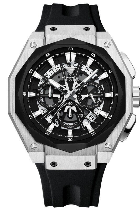 F24076M Silikon Kordonlu Erkek Kol Saati