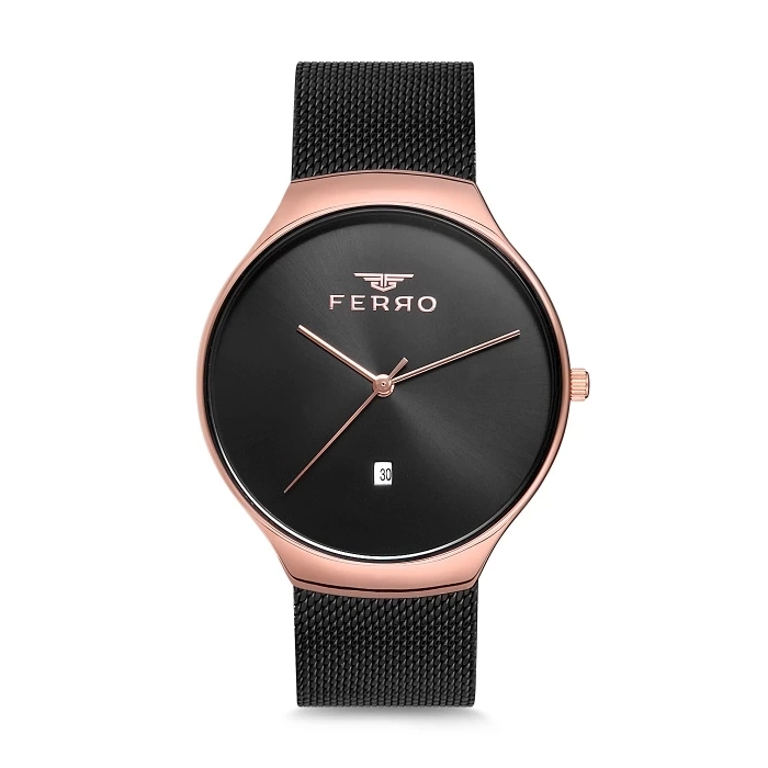 F1989C Hasır Kordonlu Erkek Kol Saati