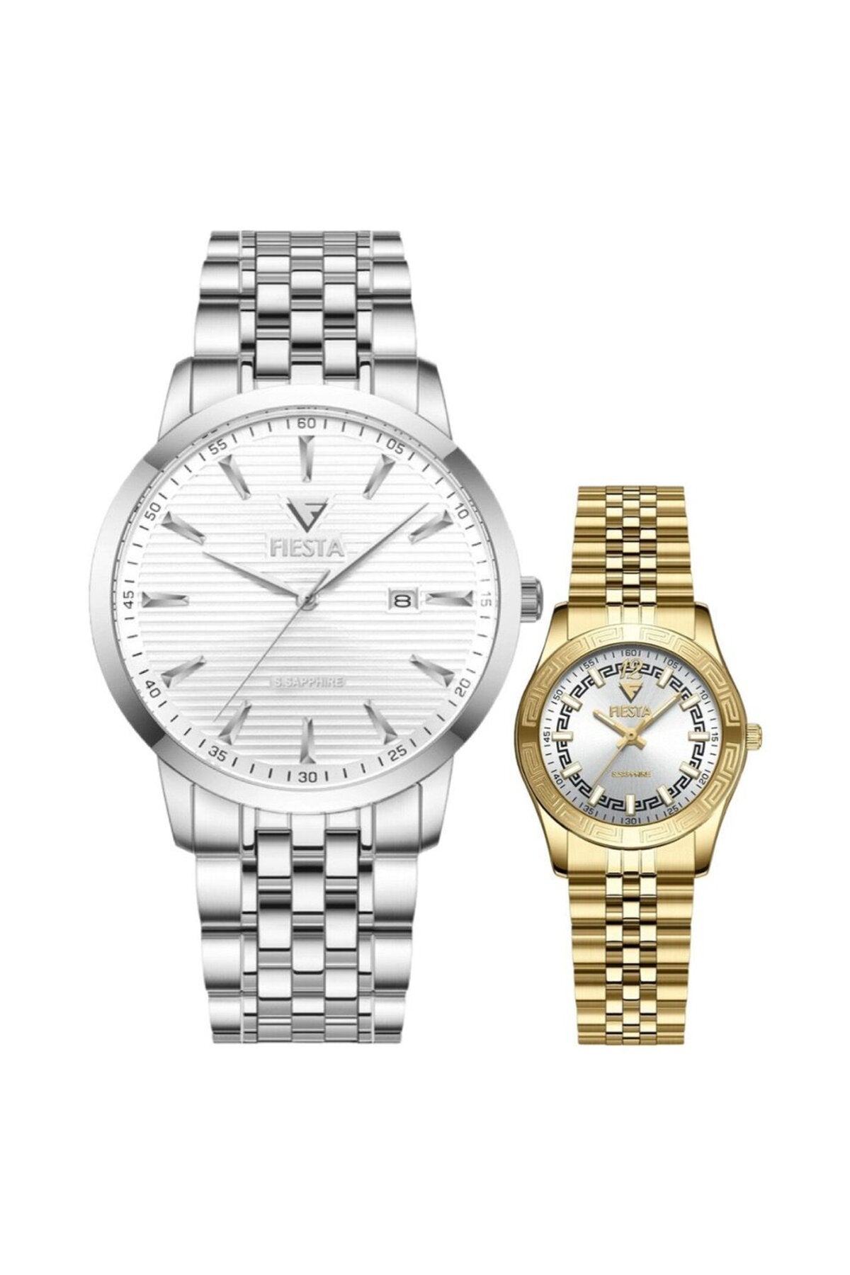 Metal Kordonlu Çift Saati