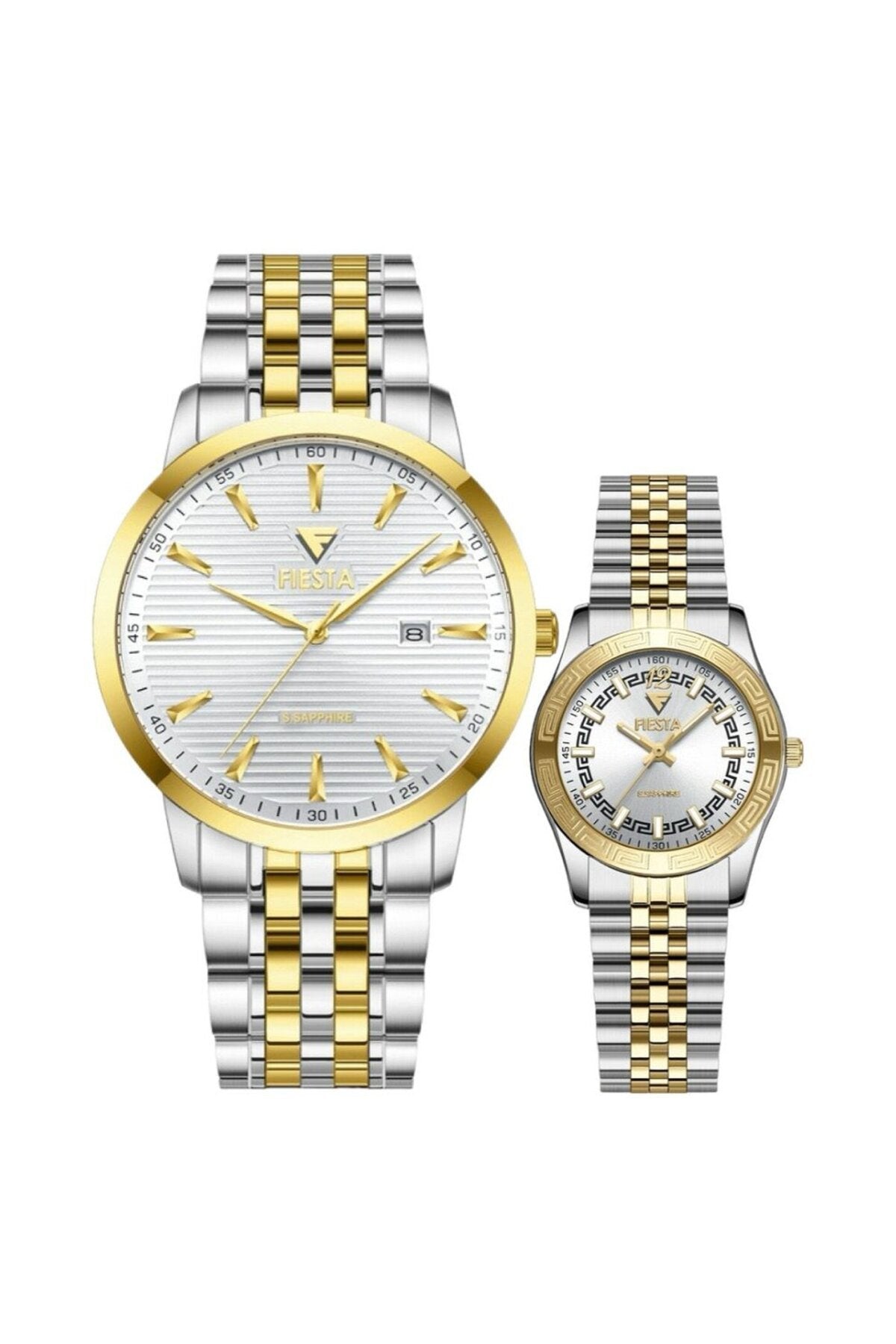 Metal Kordonlu Çift Saati