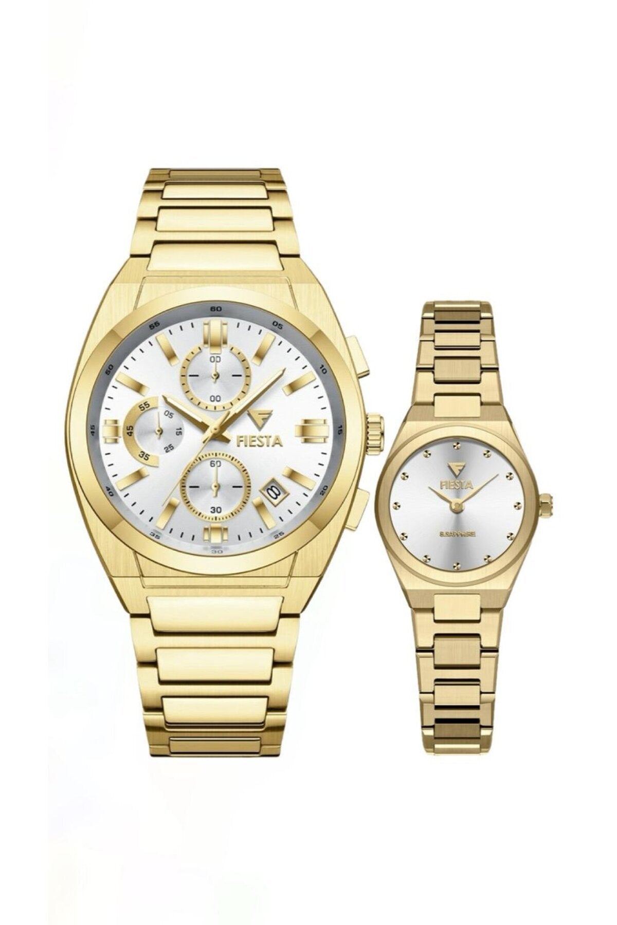 Metal Kordonlu Çift Saati