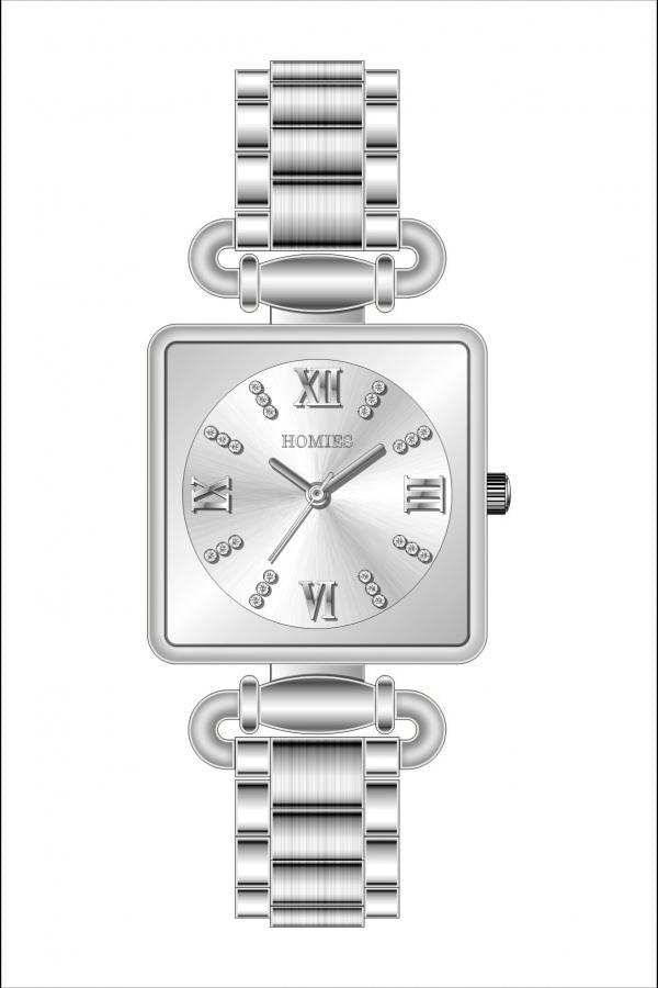 HM20263S01 Çelik Kordonlu Kadın Kol Saati GÜMÜŞ