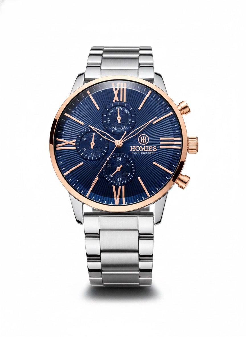 HM22993S01 Çelik Kordonlu Erkek Kol Saati GÜMÜŞ - ROSE