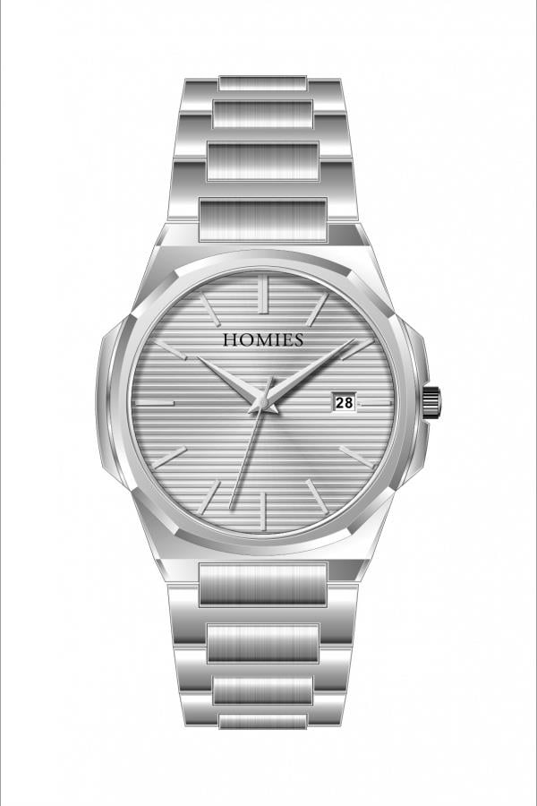 HM24939S01 Çelik Kordonlu Erkek Kol Saati GÜMÜŞ