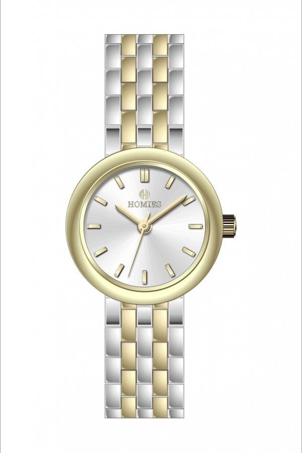 HM25504S01 Çelik Kordonlu Kadın Kol Saati ALTIN - GÜMÜŞ