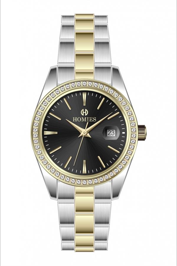 HM25509S01 Çelik Kordonlu Kadın Kol Saati ALTIN - GÜMÜŞ - 2