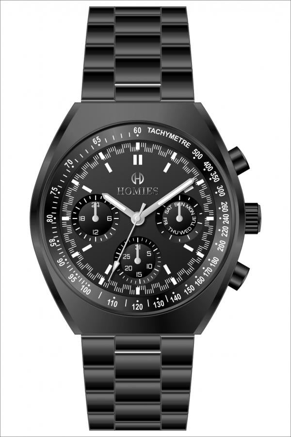 HM26051S01 Çelik Kordonlu Erkek Kol Saati SİYAH