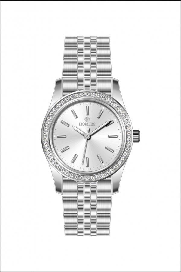 HM26094S01 Çelik Kordonlu Kadın Kol Saati GÜMÜŞ