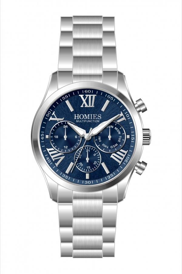 HM27081S01 Çelik Kordonlu Erkek Kol Saati GÜMÜŞ - 8