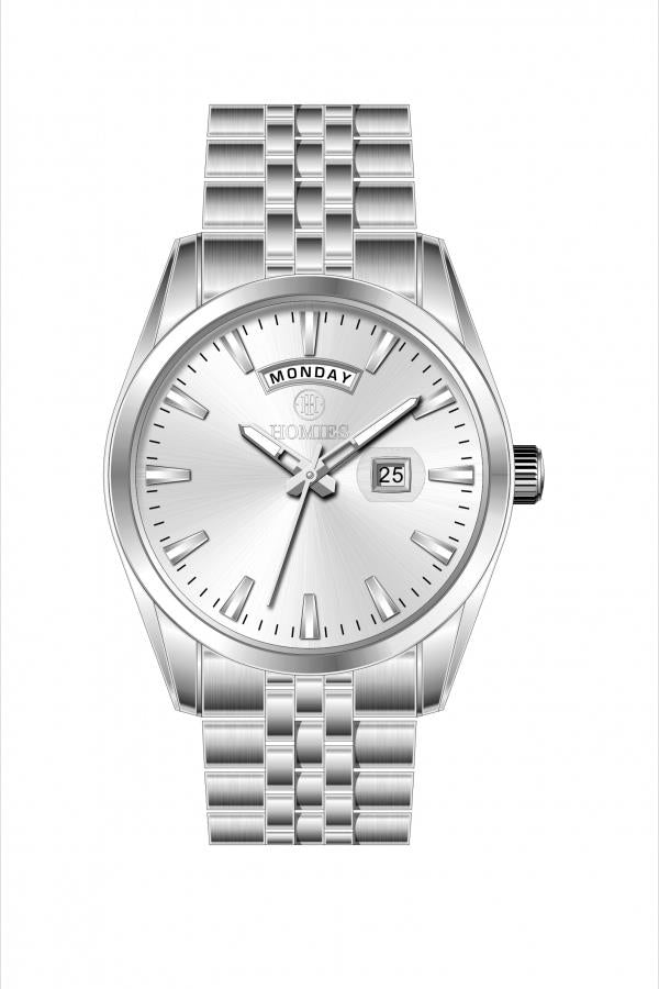 HM27129S01 Çelik Kordonlu Erkek Kol Saati GÜMÜŞ - 2
