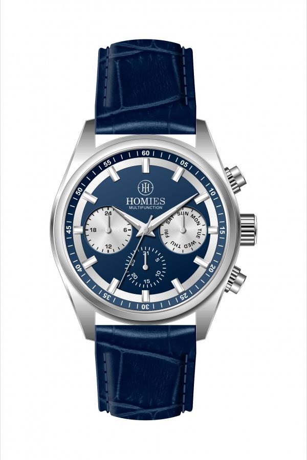 HM27438S01 Deri Kordonlu Erkek Kol Saati GÜMÜŞ - 4