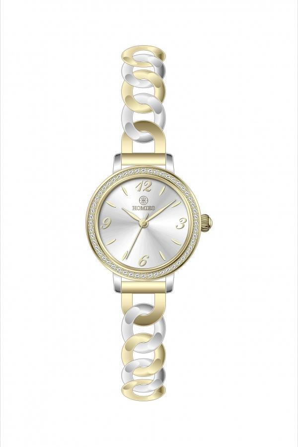 HM27484S01 Çelik Kordonlu Kadın Kol Saati GÜMÜŞ - ALTIN