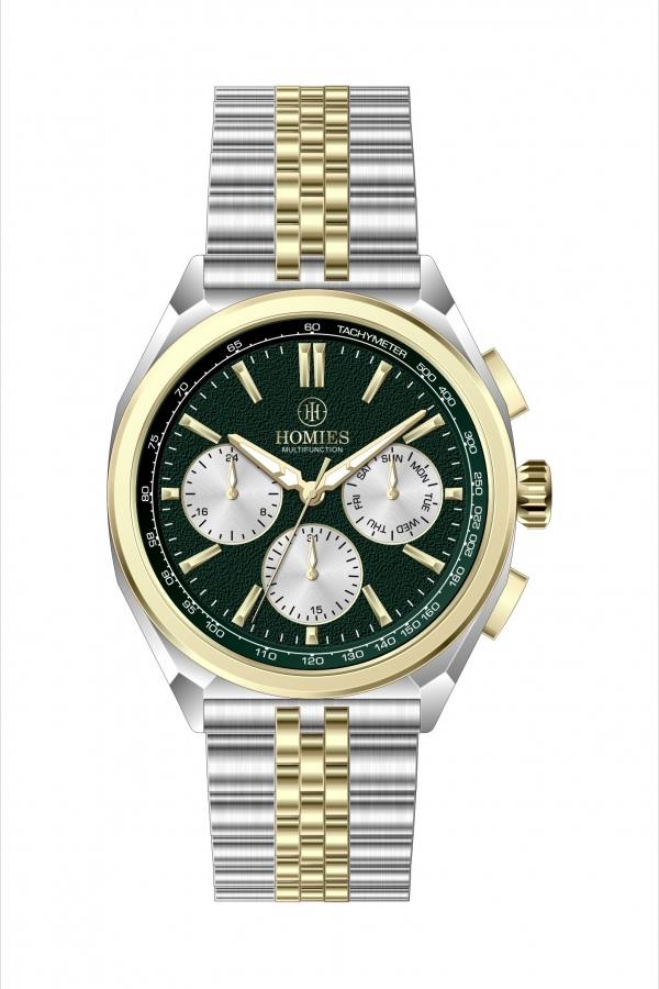 HM27485S01 Çelik Kordonlu Erkek Kol Saati GÜMÜŞ - ALTIN