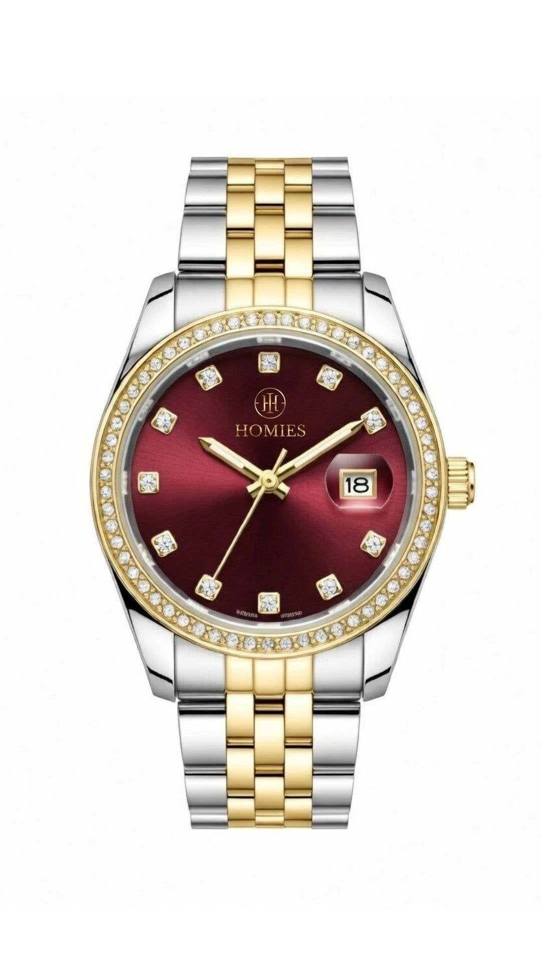 HM28215S01 Çelik Kordonlu Kadın Kol Saati ALTIN - GÜMÜŞ - 4