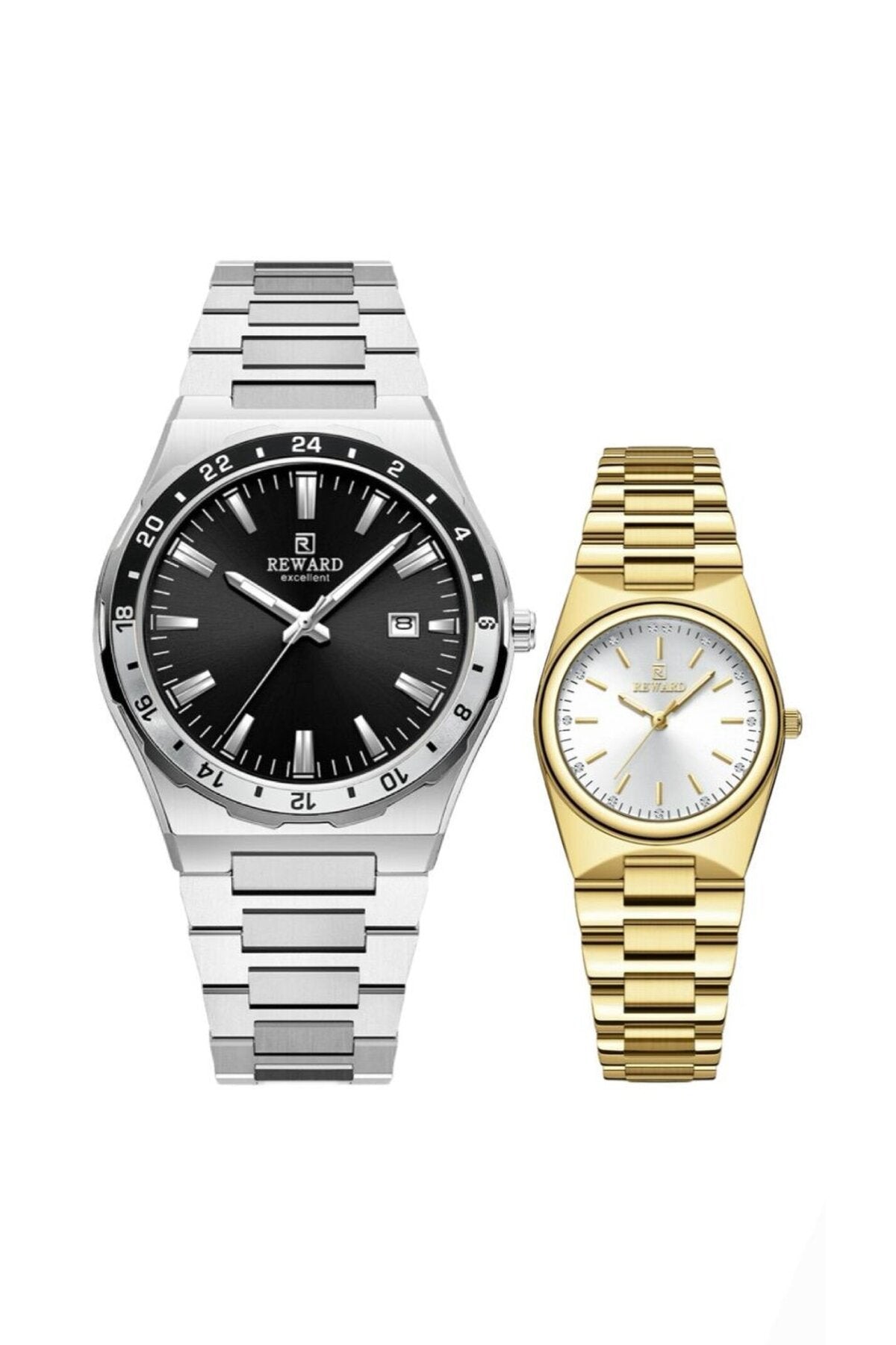 Metal Kordonlu Çift Saati