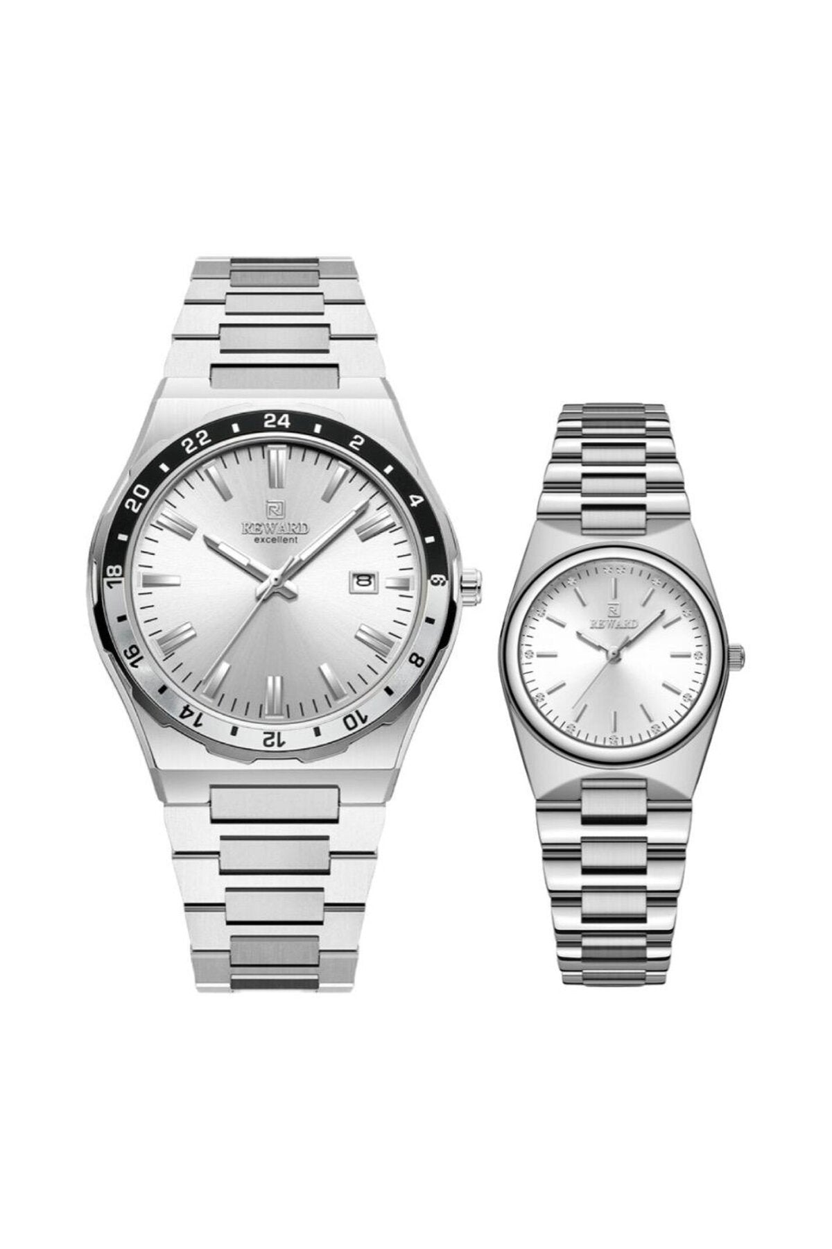 Metal Kordonlu Çift Saati