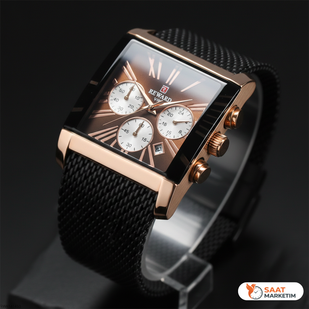 RD82034M Çelik Hasır Kordonlu Erkek Kol Saati