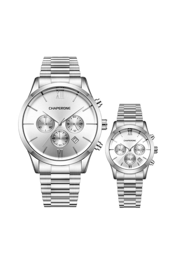 Metal Kordonlu Çift Saati