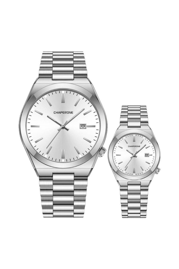 Metal Kordonlu Çift Saati