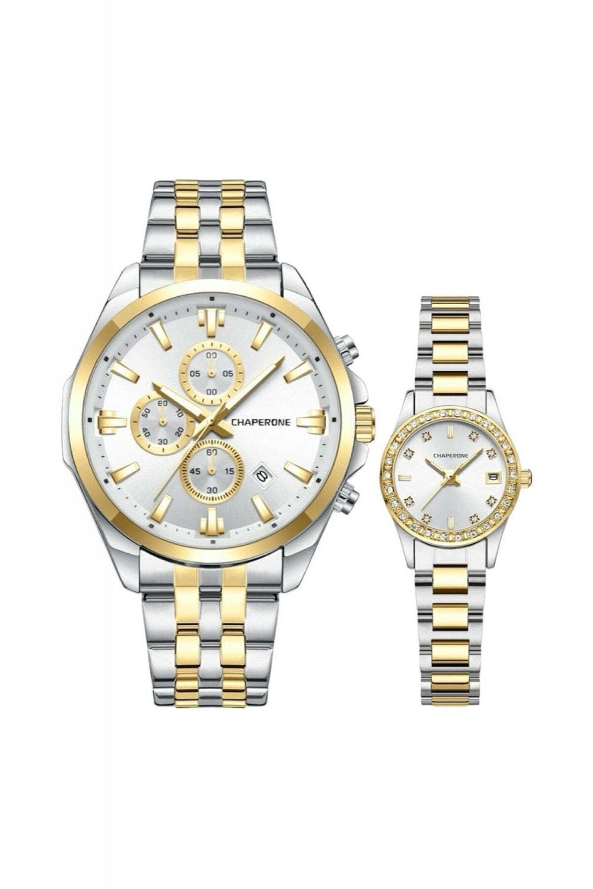 Metal Kordonlu Çift Saati