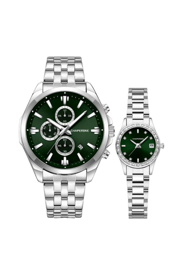 Metal Kordonlu Çift Saati