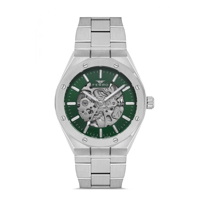 F31538AWT Çelik Kordonlu Otomatik Erkek Kol Saati