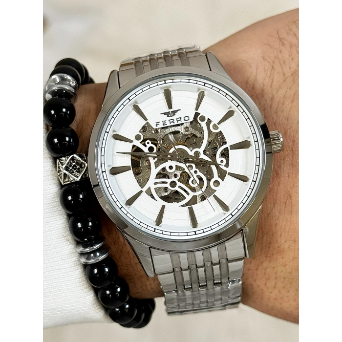 FM31440A Çelik Kordonlu Otomatik Erkek Kol Saati