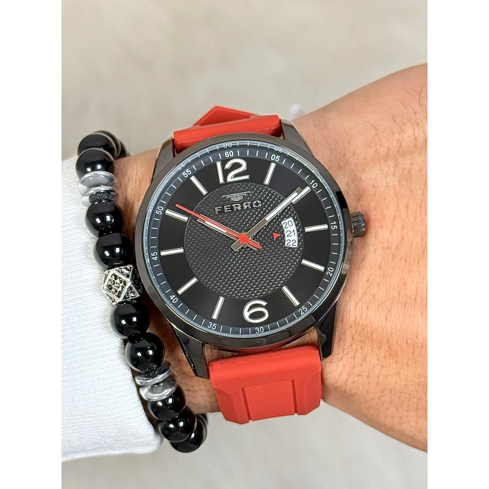 F11316D Silikon Kordonlu Erkek Kol Saati