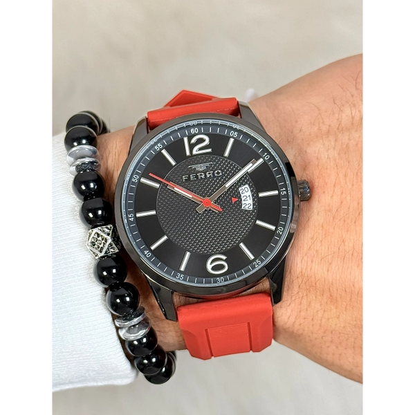 F11316D Silikon Kordonlu Erkek Kol Saati