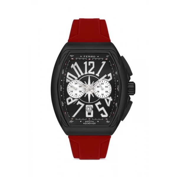 FM11444D Silikon Kordonlu Erkek Kol Saati