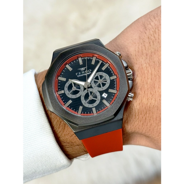 FM31348D Silikon Kordonlu Erkek Kol Saati