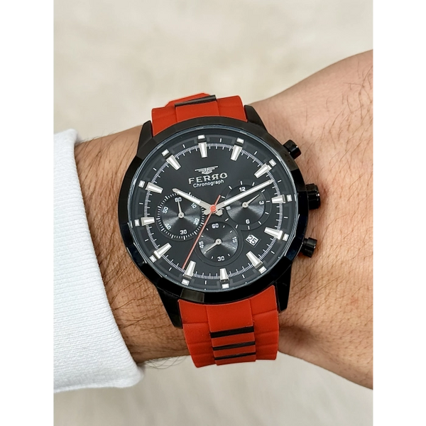 FM31360D Silikon Kordonlu Erkek Kol Saati