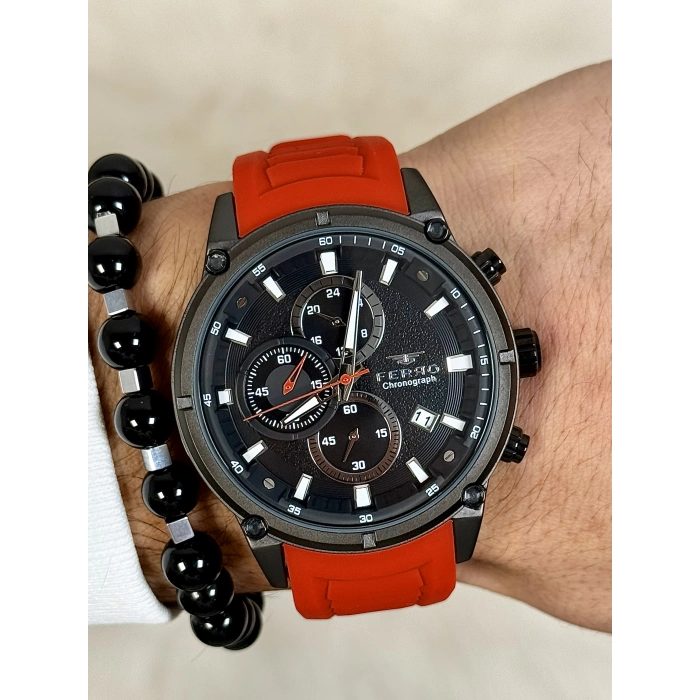 FM31363D Silikon Kordonlu Erkek Kol Saati