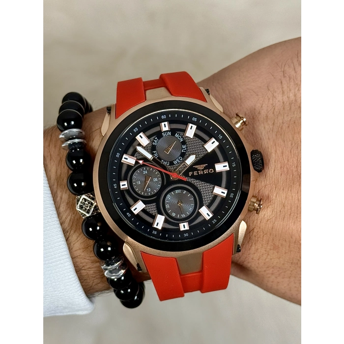 FM31402D Silikon Kordonlu Erkek Kol Saati