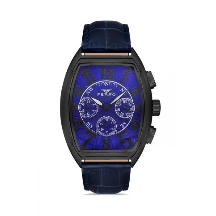 FM11447B Deri Kordonlu Erkek Kol Saati