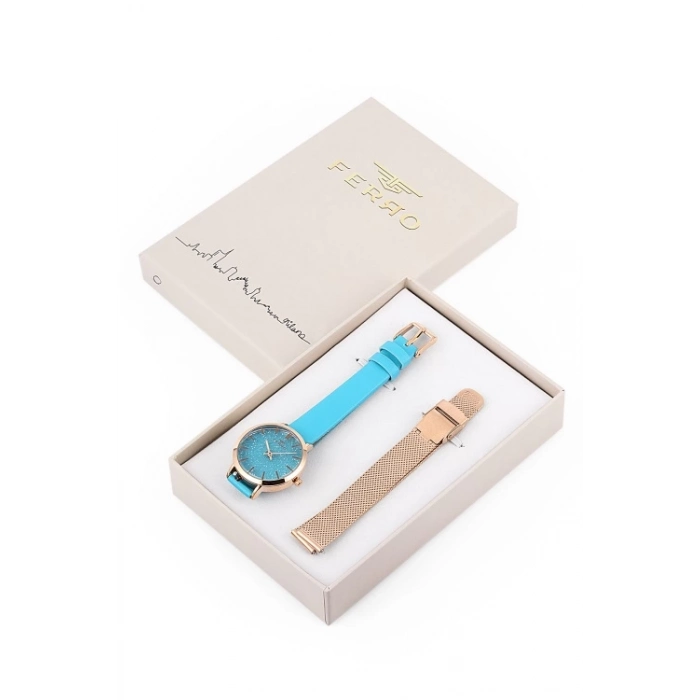 F21195B Deri Kordonlu Kadın Kol Saati