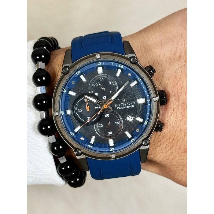 FM31363D Silikon Kordonlu Erkek Kol Saati