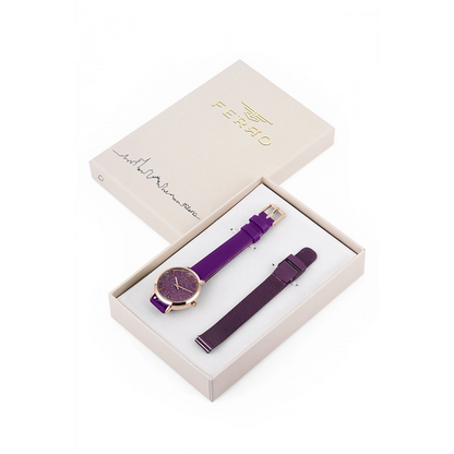 F21195BWT Deri Kordonlu Kadın Kol Saati