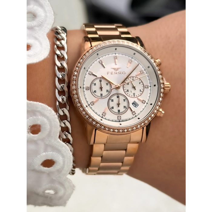 FL41258A Çelik Kordonlu Kadın Kol Saati