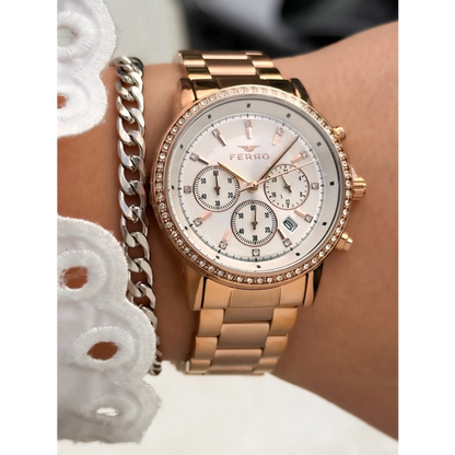 FL41258A Çelik Kordonlu Kadın Kol Saati