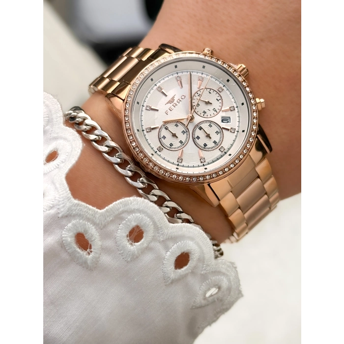 FL41258A Çelik Kordonlu Kadın Kol Saati