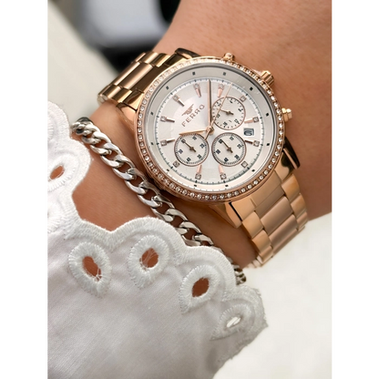 FL41258A Çelik Kordonlu Kadın Kol Saati