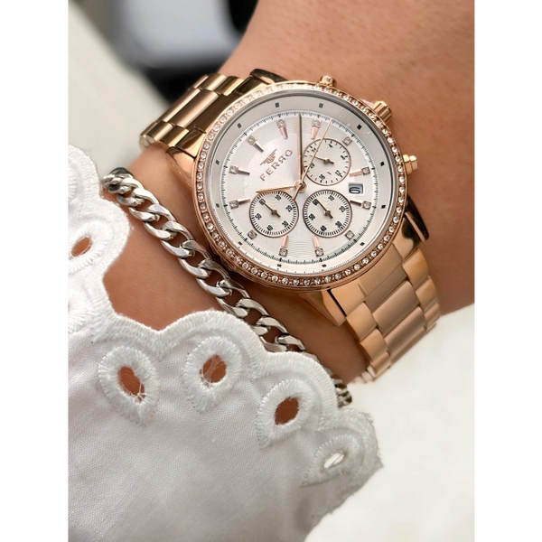 FL41258A Çelik Kordonlu Kadın Kol Saati