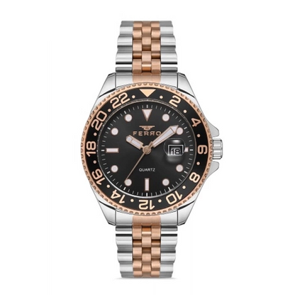 F11196DA Çelik Kordonlu Erkek Kol Saati