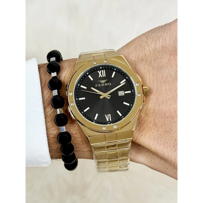 F11357A Çelik Kordonlu Erkek Kol Saati